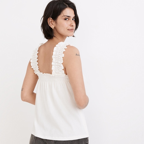 Madewell Knit Lightspun Ruched-strap Top - Picture 3 of 5
